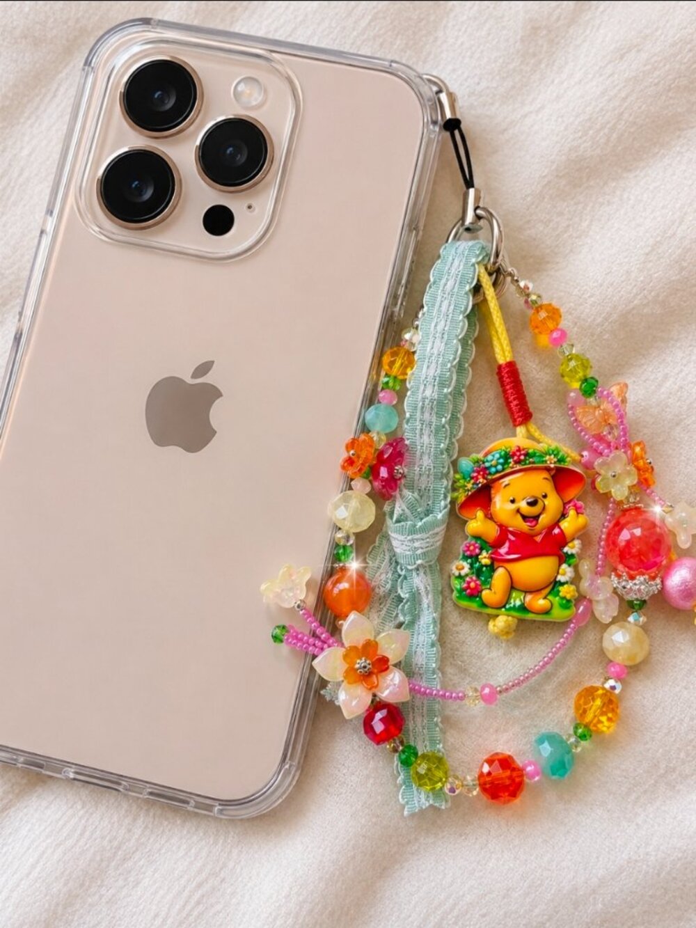 Winnie the Pooh Bear Disney Inspired Phone Charm or Bag Chain Accessory